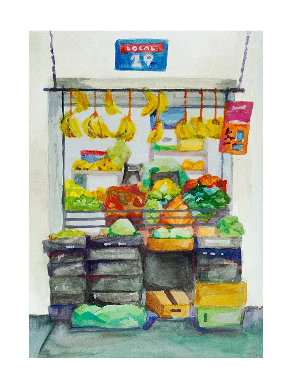 [JD0002] JAVIER DRAWINGS "LOCAL 29, SANTA TERE" REPRODUCCION