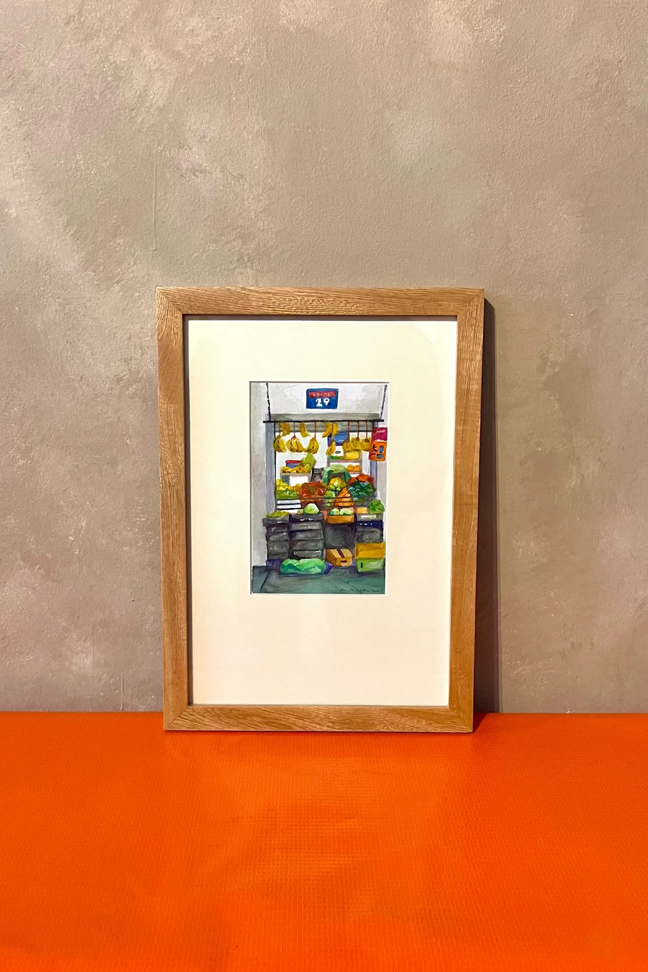 JAVIER DRAWINGS "LOCAL 29, SANTA TERE" ACUARELA ORIGINAL